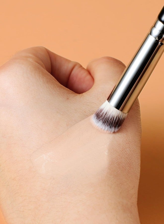 EIGSHOW Concealer Brush Under Eye, Small Angled Nose Contour Brushes for Concealing Blending Setting Buffing with Foundation Liquid Cream (E873) - Image 3